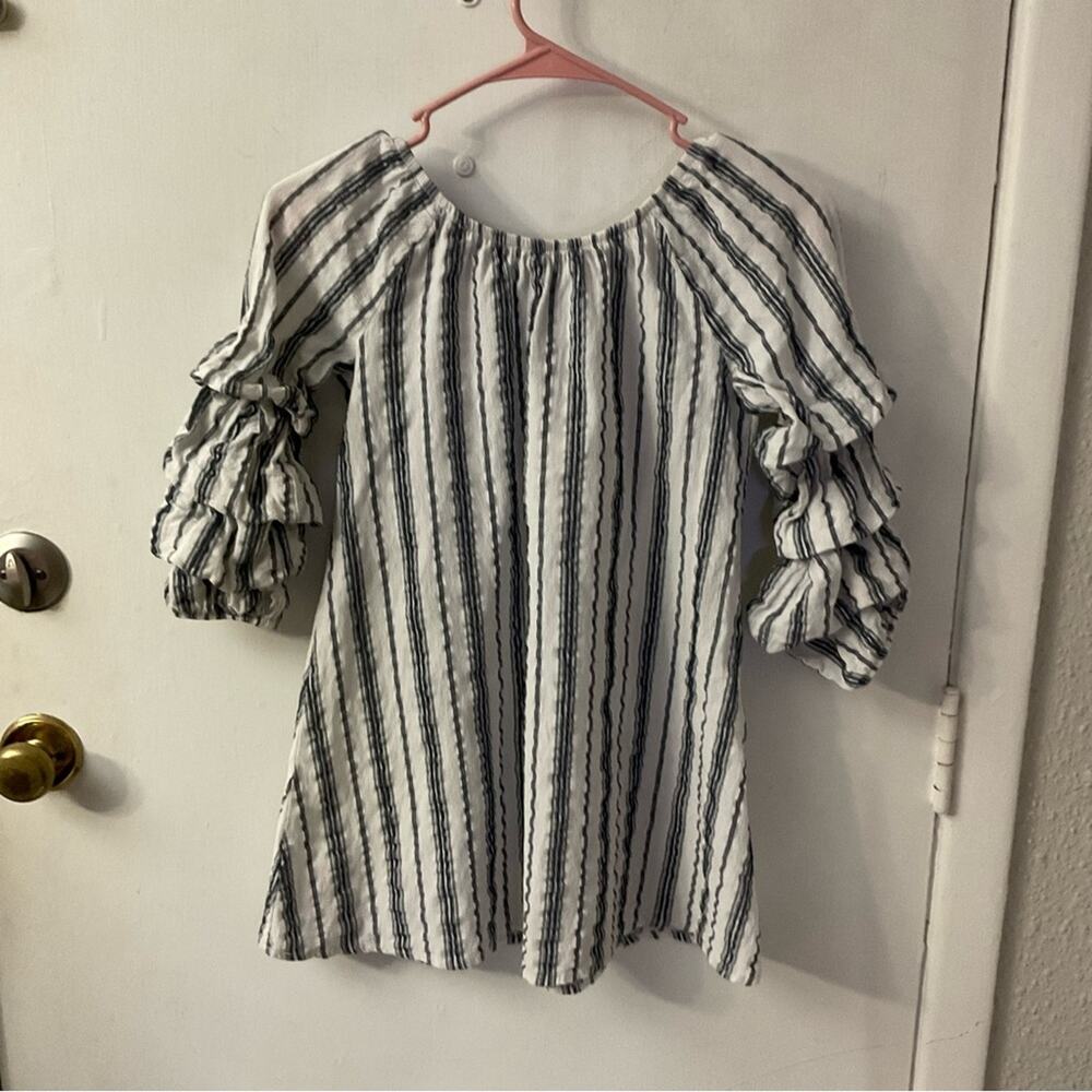 My Michelle Girl’s Ruched Sleeve Swim Coverup 8 Y2K Nautical Costal Cowgirl Twee